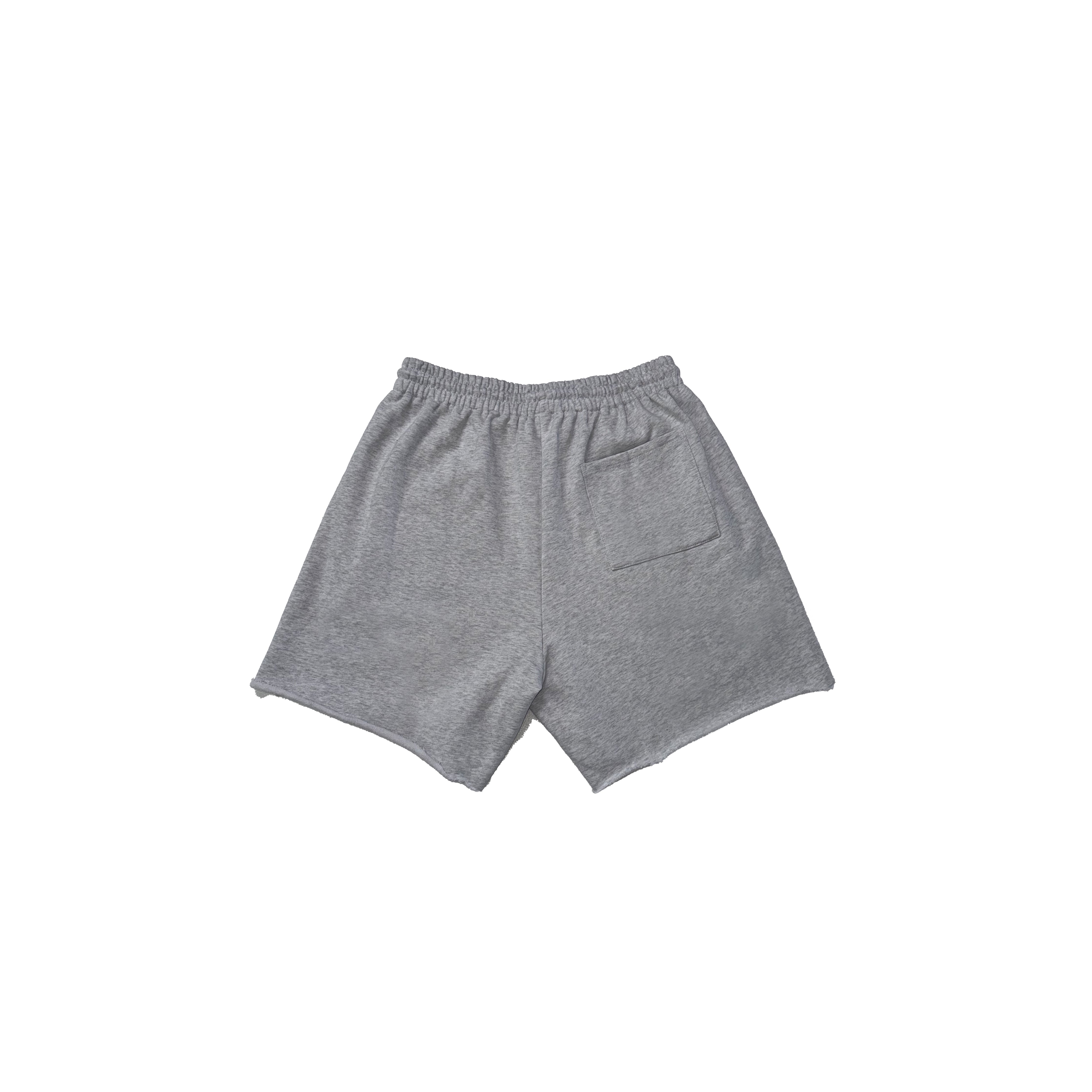 FADED SWEAT SHORTS (LIGHT GREY) – DINGYUN ZHANG